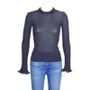 Chloé Chloe Blue Loose Ribbed Jumper In Blue