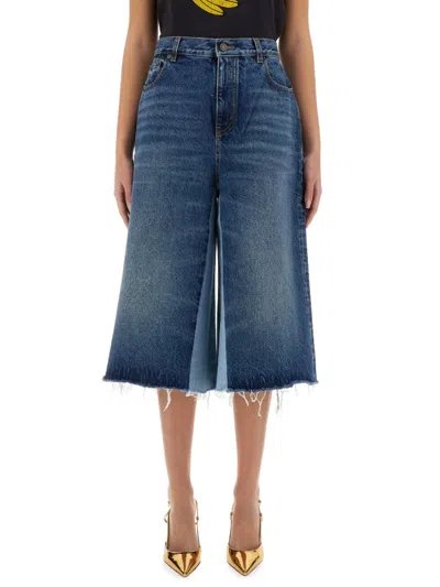 CHLOÉ WOMEN BLUE PATCHWORK SHORTS, 28 LUXURY SHORTS FOR WOMEN DARVEYS
