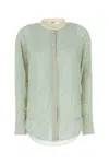 Chloé Oversized Silk Blouse In Blue