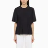 Chloé Drape-detailed Crewneck Top In Blue