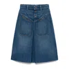 Chloé Knee-length Skirt In Washed Blue Denim Women In Blue
