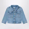 Chloé Blue Washed-effect Denim Jacket In Blue