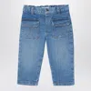 Chloé Blue Washed-effect Jeans In Grey