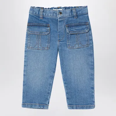 Chloé Blue Washed-effect Jeans