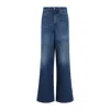 Chloé High-rise Wide-leg Denim Trousers With 5 Pockets In Blue