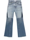Chloé Patchwork Rigid High-rise Flared-leg Jeans In Blue