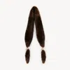 Chloé Lamb-fur Chain-embellished Scarf In Brown