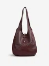 Chloé Balloon Paneled Textured-leather Tote In Red