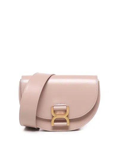Chloé Marcie Mini Flap Bag In Beige
