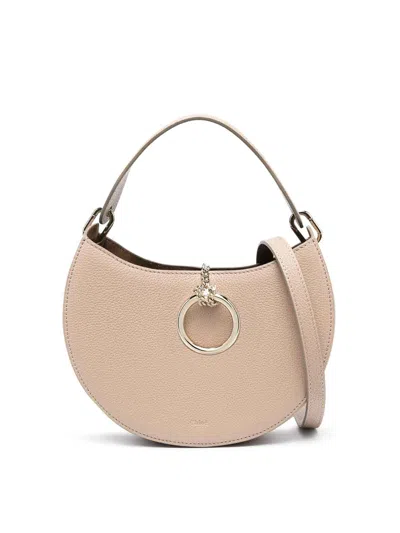 Chloé Chloè Arlène Leather Crossbody Bag In Beige
