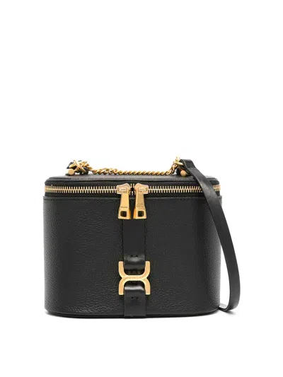 Chloé Mini Marcie Vanity Bag With Chain In Black