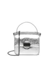 Chloé Penelope Micro Bag With Flap In Silver