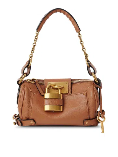 Chloé Paddington Small Leather Shoulder Bag In Brown