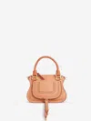 Chloé Small Leather Marcie Top-handle Bag In Orange