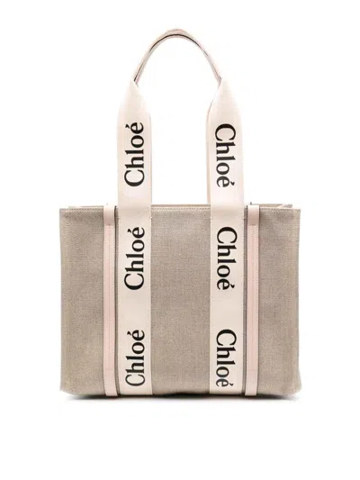 Chloé Beige Woody Tote Bag