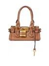 Chloé Paddington Brown Handbag With Two Top Handles And Padlock On The Front In Leather Woman In Brown