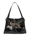Chloé Leather Tote Bag Adorned With Charms In Black