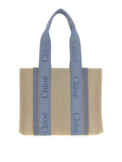 Chloé Medium  Shopping Bag In Blue