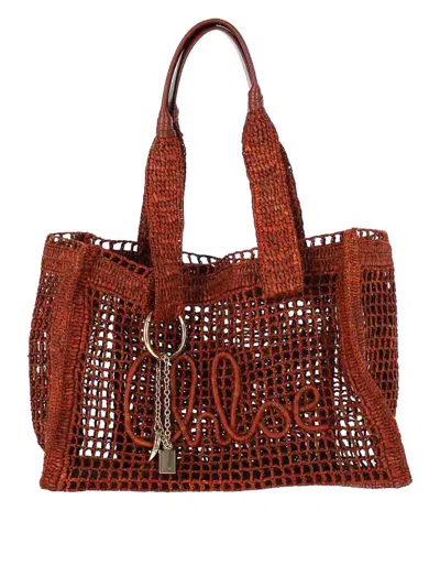 Chloé East West Summer Banana Tote Bag In Brown