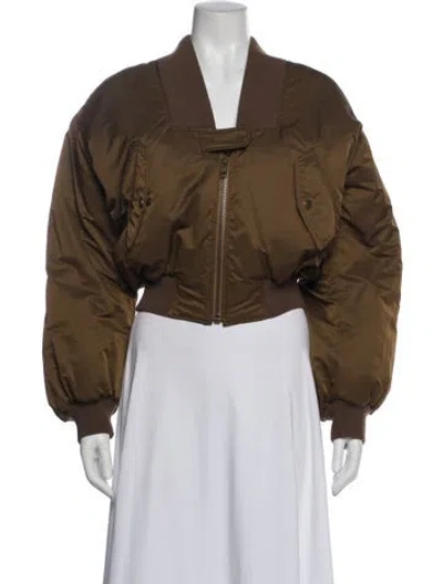 Pre-owned Chloé Bomber Jacket In Brown