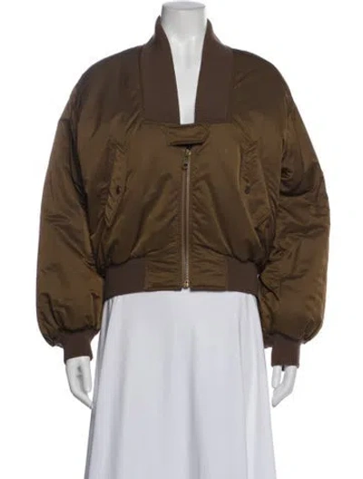 Pre-owned Chloé Bomber Jacket In Brown