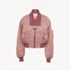 Chloé Zip-up Cropped Bomber Jacket In Brown