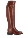 Chloé Coddington Leather Over-the-knee Boots In Cognac