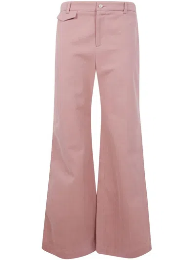 Chloé Boot Cut High Waist Trousers Clothing In Purple