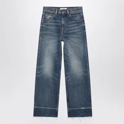 Chloé Bootcut Denim Jeans In Dark Cobalt Cotton In Blue