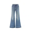 Chloé Whiskering-effect Mid-rise Flared Jeans In Blue