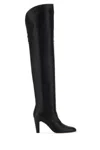 Chloé Knee-high Boots With Pointed Toe And Cone Heel In Black