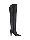 Chloé Knee-high Boots With Pointed Toe And Cone Heel In Black