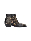 Chloé Susanna Nappa Leather Ankle Boot Shoes In Black