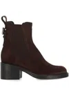 Chloé Round Toe Short Boots In Brown