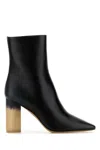 Chloé Bottines À Talon Georgia Femme Noir Taille 38 100% Cuir D'agneau In Black