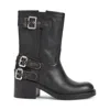 Chloé Dakota Block Heel Buckle Mid-calf Boots In Black