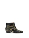 Chloé Women Susan Leather Boots In Black