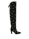 Chloé Eve Studded Leather Over-the-knee Boots In Black