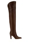 Chloé Brown Leather Eve Boots In Brown