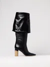 Chloé High Heel Knee-high Square Toe Boot In Black