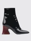 Chloé Janis Ankle Boots With Glossy Calfskin In Black