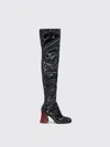 Chloé 80mm Patent Leather Over The Knee Boots In Black