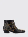 Chloé Susan Leather Boots With Metal Details In Animal Print
