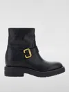 Chloé Leather Coddington Biker Booties In Schwarz