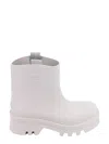 Chloé Chunky Sole Ankle Rainboots With Side Fabric In White