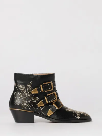 Chloé Chloe Women Embellished Nappa Leather Susanna Ankle Boots In Black