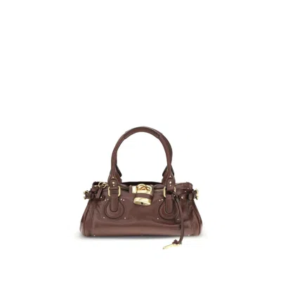 Chloé Bordeaux Calf Leather Bos Taurus Shoulder Bag In White