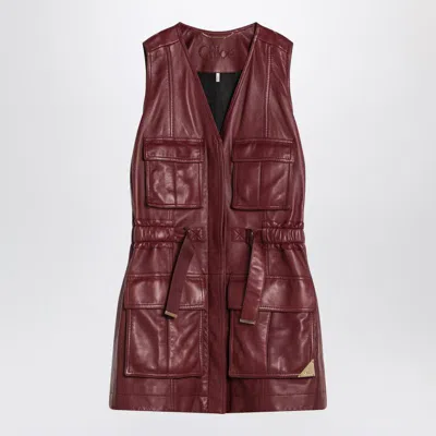 Chloé Bordeaux Vest In