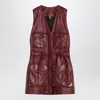 Chloé Oversized Plonge Leather Utility Vest