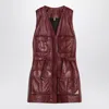 Chloé Oversized Plonge Leather Utility Vest